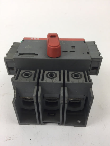 ABB OT125E3 GENERAL PURPOSE SWITCH 600 VAC 100 A W/2 OA1G01 AUXILIARY CONTACTS7