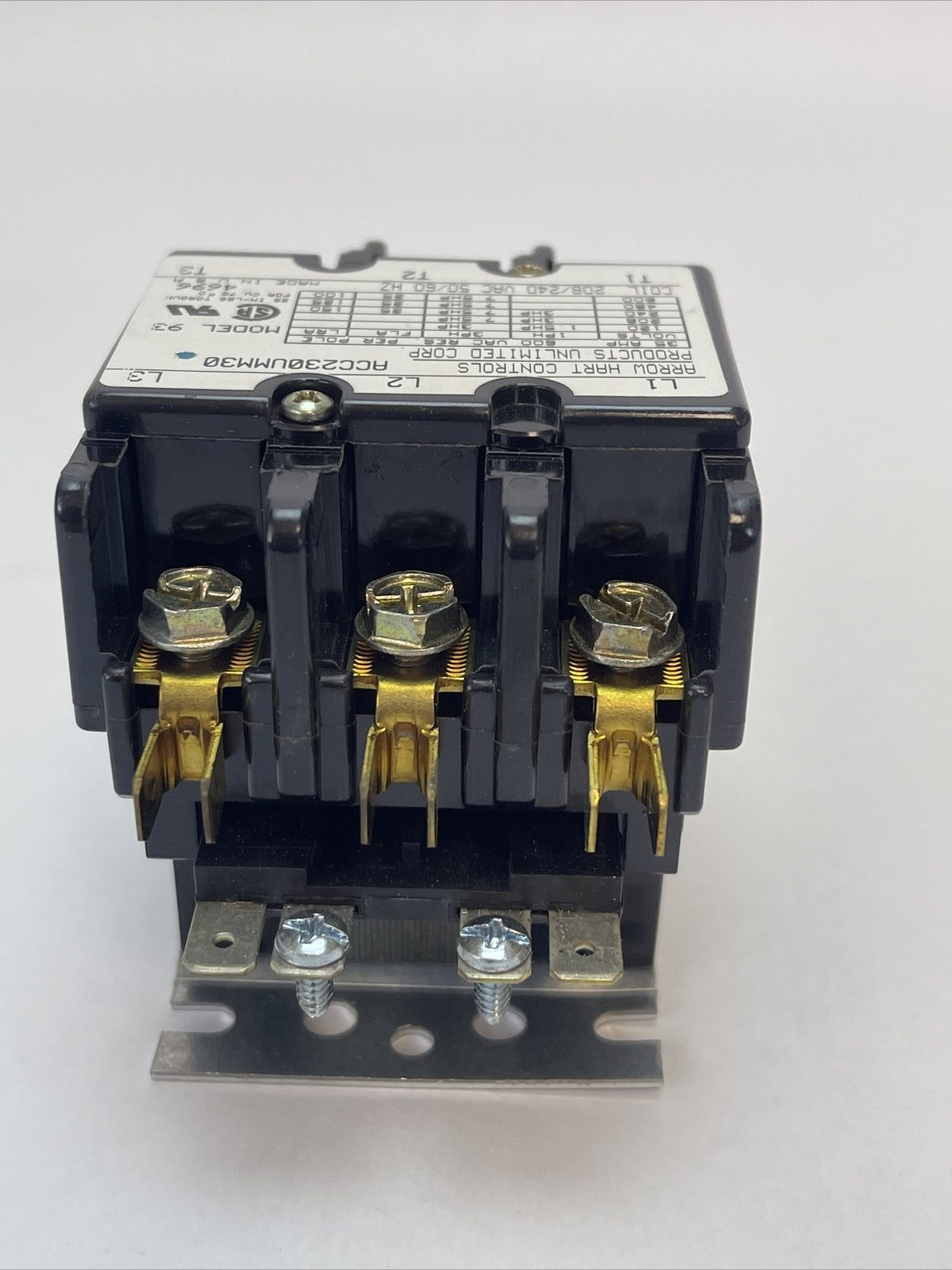 ARROW HART 60117 ACC230UMM30 DIFINITE PURPOSE MAGNETIC CONTACTOR 208/240VAC 25A5
