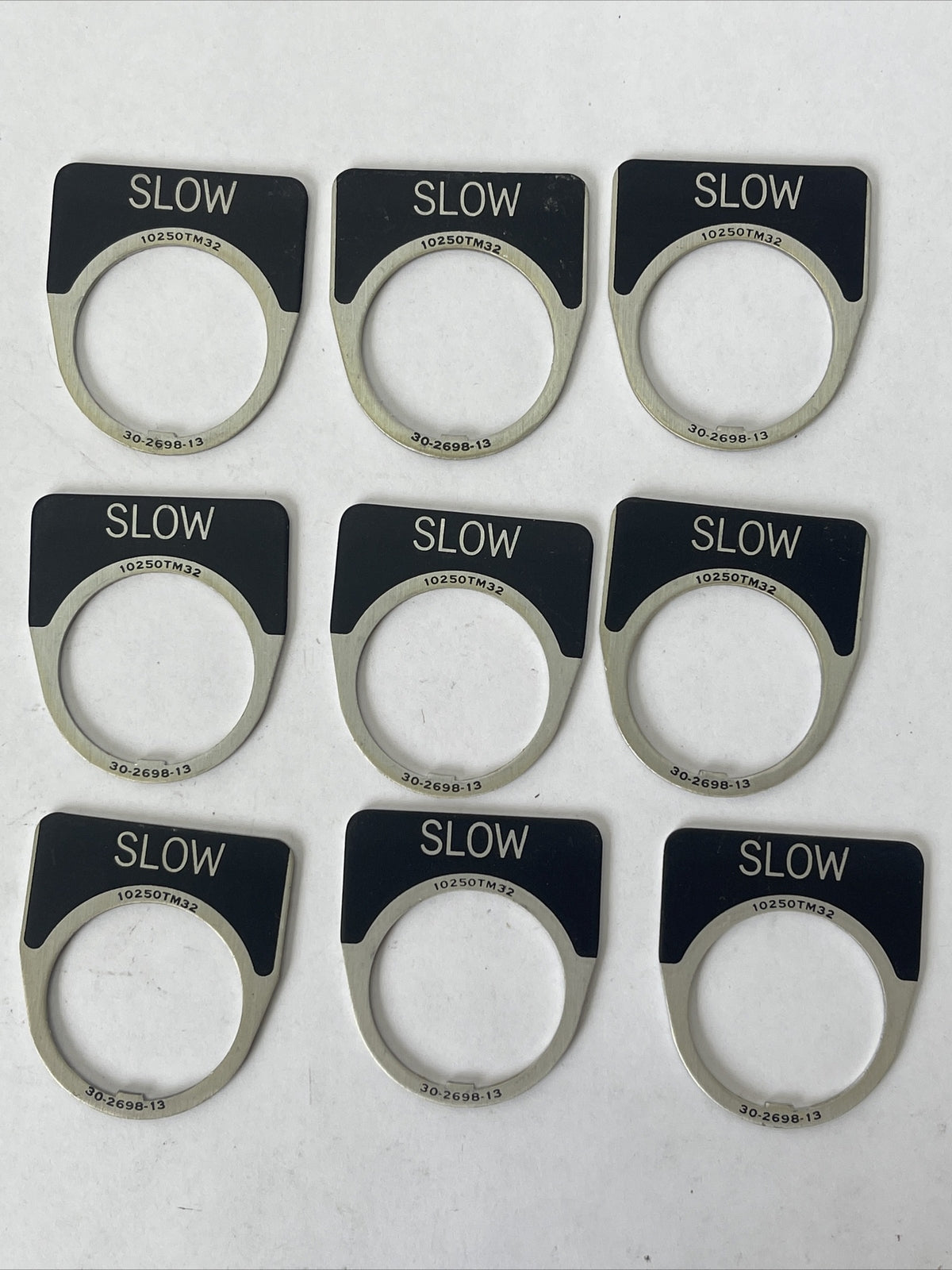CUTLER HAMMER EATON 10250TM32 SLOW LEGEND PLATE 30-2698-13 (LOT OF 9)0