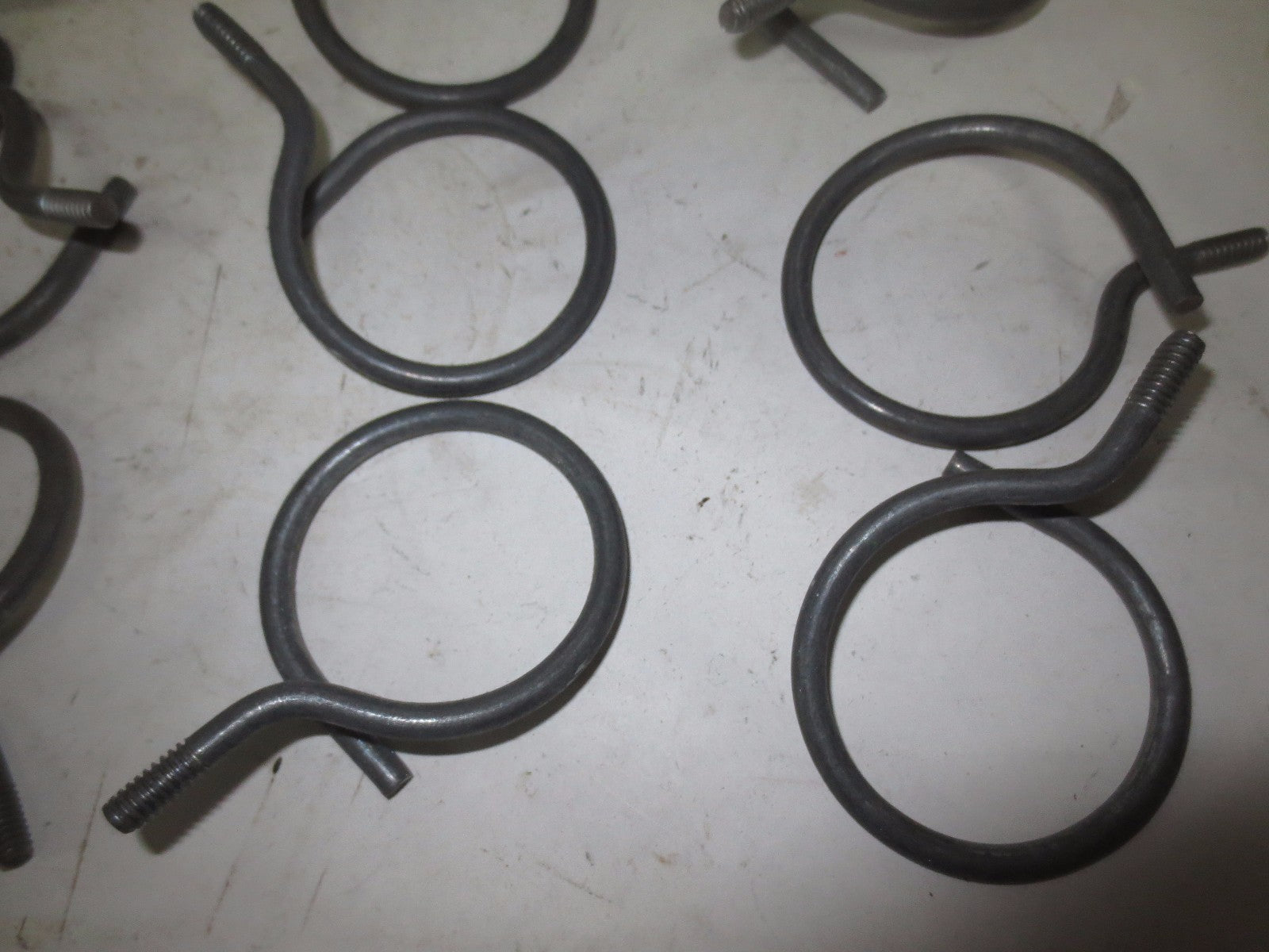 GALVANIZED BRIDLE RINGS - 2" - 1/4" THREAD - NEW SURPLUS - LOT of 102