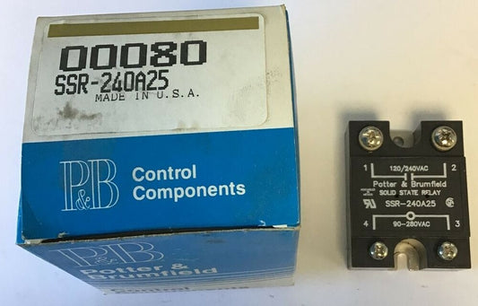POTTER&BRUMFIELD SOLID STATE RELAY SSR-240A25 120-280VAC0