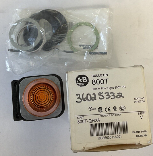 ALLEN BRADLEY 800T-QH2A 30MM PILOT LIGHT SER.V 130VAC/DC0