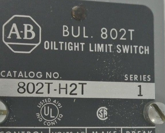 ALLEN-BRADLEY 802T-H2T OILTIGHT LIMIT SWITCH LEVER TYPE, 4-CIRCUIT / NEW SURPLUS1