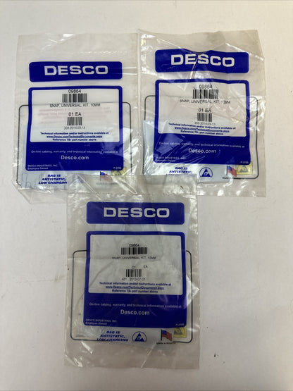 DESCO 09864 SNAP UNIVERSAL KIT 10MM (LOT OF 3)0