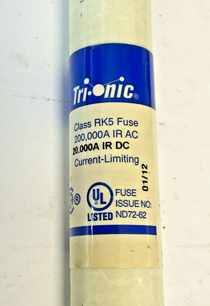 FERRAZ SHAWMUT TRS15R FUSE 15A 600VAC/300VDC RK5 ***LOTOF3***2