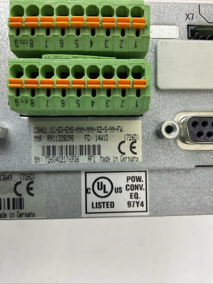 REXROTH CSH01.1C-S3-ENS-NNN-NNN-S2-S-NN-FW HCS02.1E-W0028-A-03-NNNN INDRADRIVE C2