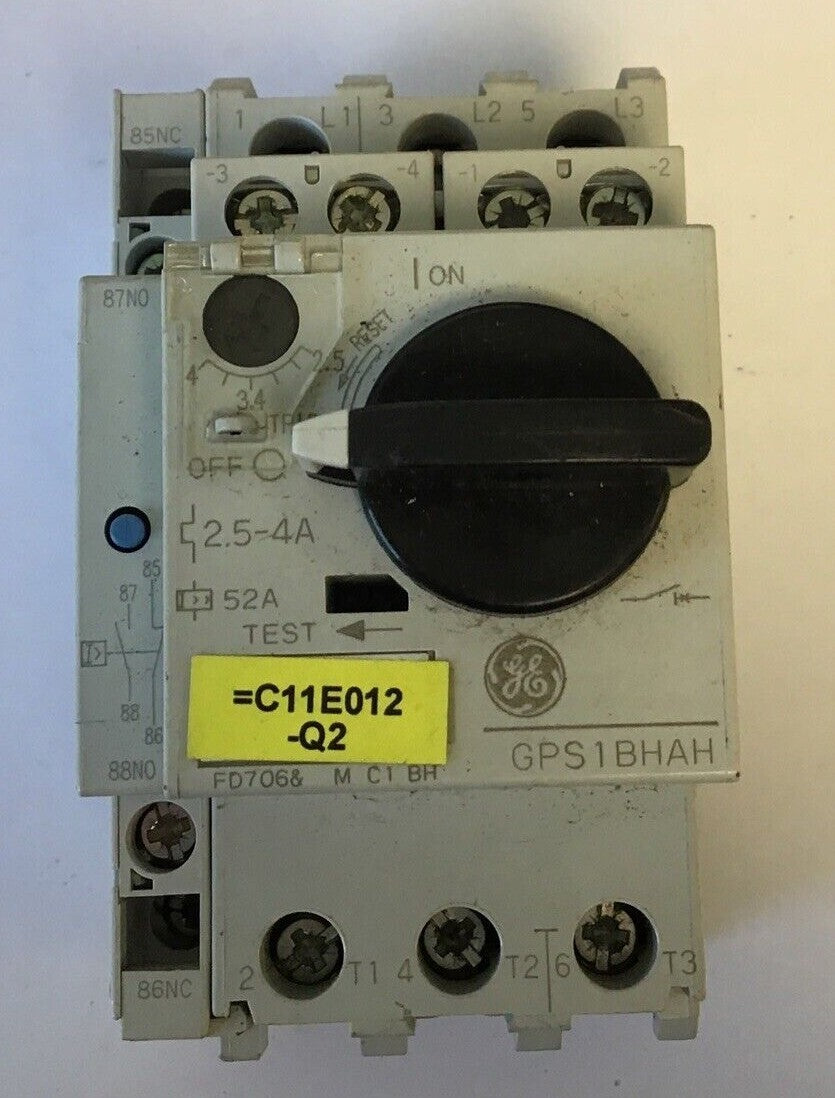 GENERAL ELECTRIC GPS1BHAH MANUAL MOTOR STARTER GPAE11LLA& (2) GPAC10FBA0