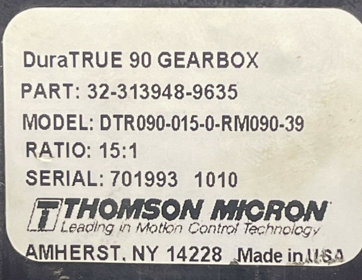 THOMSON MICRON DTR090-015-0-RM090-39 PLANETARY GEARBOX 32-313948-96351