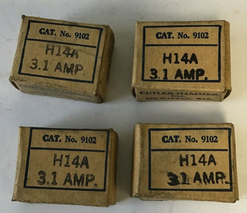 CUTLER HAMMER 9102 H14A 3.1AMP HEATER****LOTOF4****0