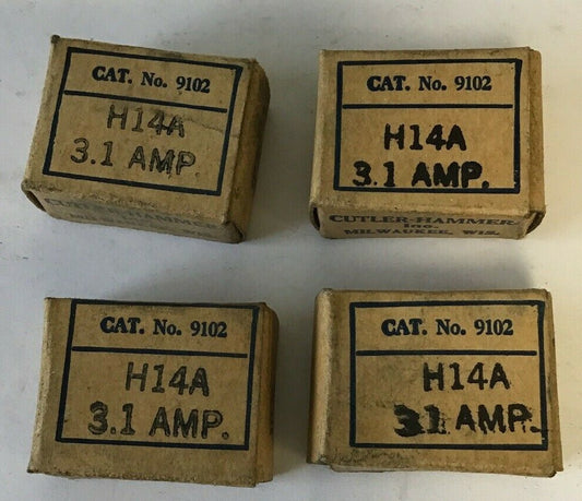 CUTLER HAMMER 9102 H14A 3.1AMP HEATER****LOTOF4****0