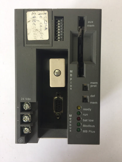 MODICON PC-A984-145 COMP 984 CPU 8K MEM 1XMB MB+ MBPLUS MODBUS 24VDC MODULE REV0
