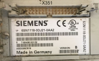 SIEMENS 6SN1123-1AA00-0KA1 SIMODRIVE LT-MODUL INT.400A 6SN1118-0DJ21-0AA2 PERFOR2