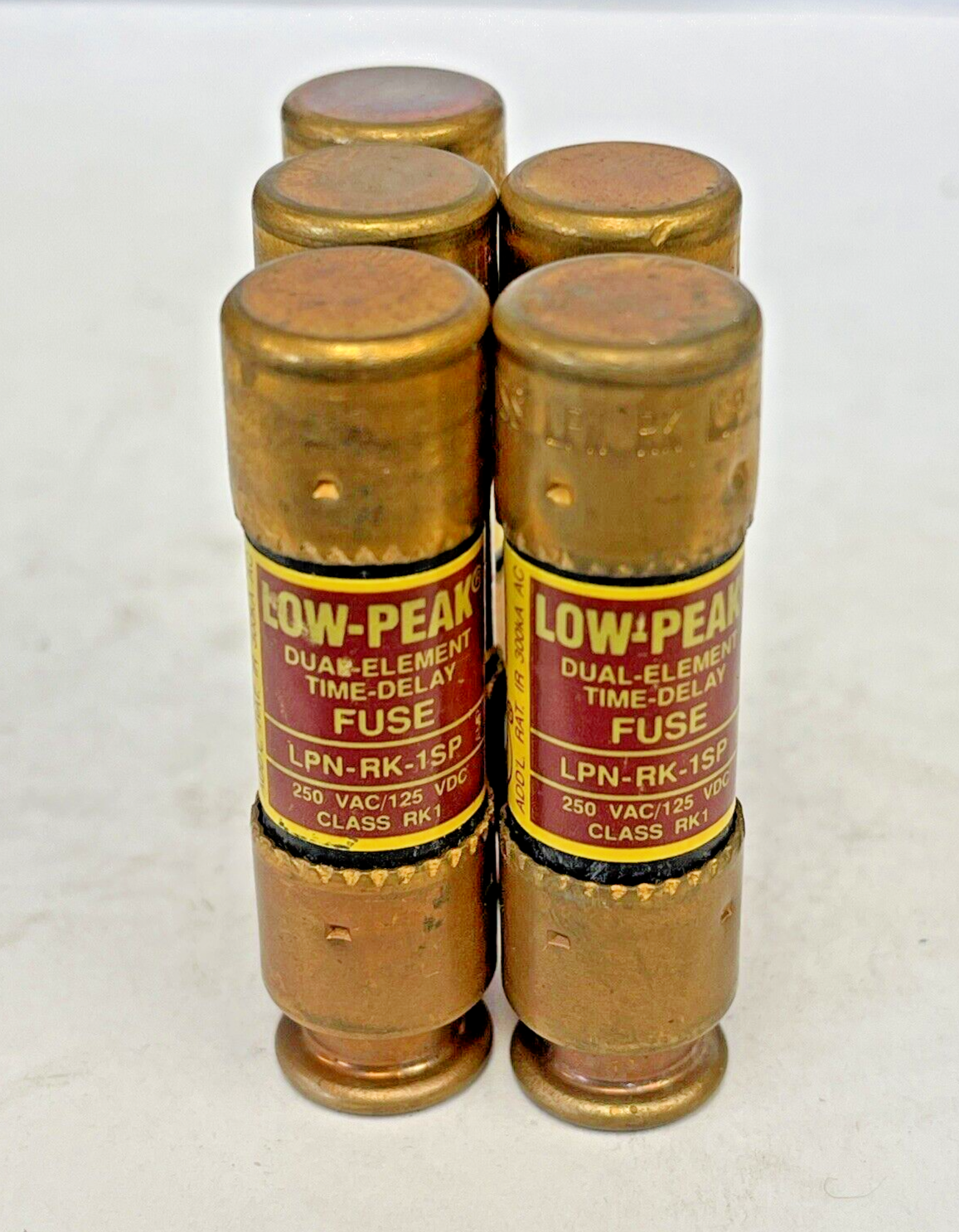 BUSSMANN - *BOX OF 5* - LPN-RK-1SP - 250 VAC- LOW-PEAK, DUAL-ELEMENT, TIME-DELAY1