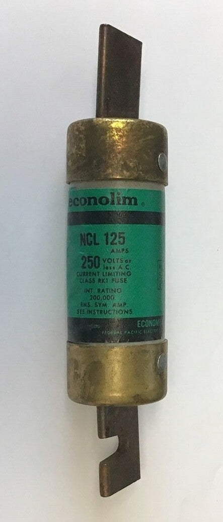 ECONOMY NCL 125 FUSE 125A 250V ECONOLIM CLASS RK1 NCLR1250