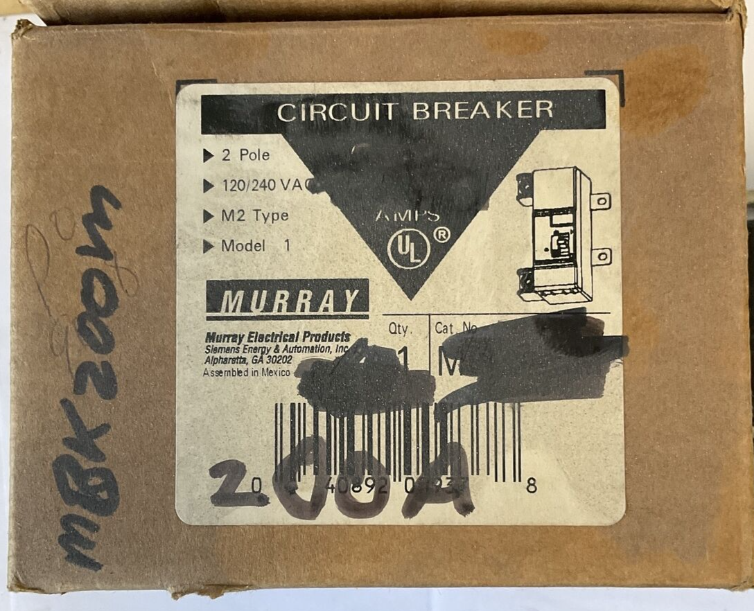 MURRAY M2 200A CIRCUIT BREAKER 120/240VAC 2POLE1