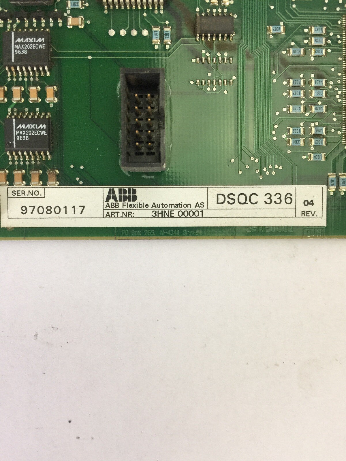 ABB DSQC 336 3HNE 00001 ETHERNET CIRCUIT BOARD PCB VER.41