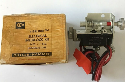 CUTLER HAMMER 4199H100(A) ELECTRICAL INTERLOCK 10316H89A 1N.O.-1N.C. UNIVERSAL0
