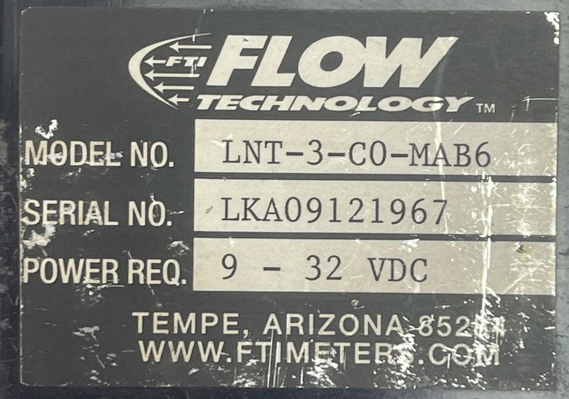 FLOW TECHNOLOGY LNT-3-C0-MAB6 9-32VDC1