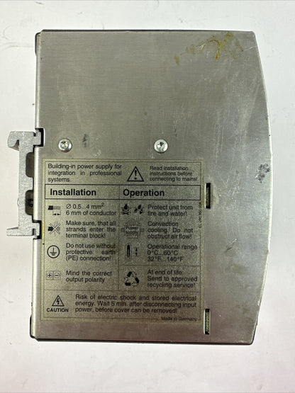 SOLA SDN 10-24-100 POWER SUPPLY 24VDC 10A 115/230VAC 6.0/2.8A1