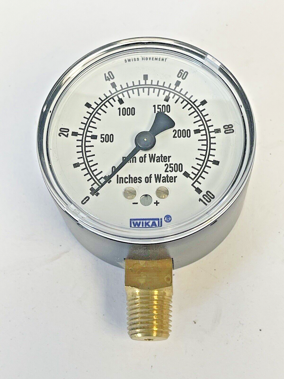 WIKA - 9851810 - LOW PRESSURE GAUGE - 2.5" DIAMETER, 1/4" NPT LM, 0-100 PSI3