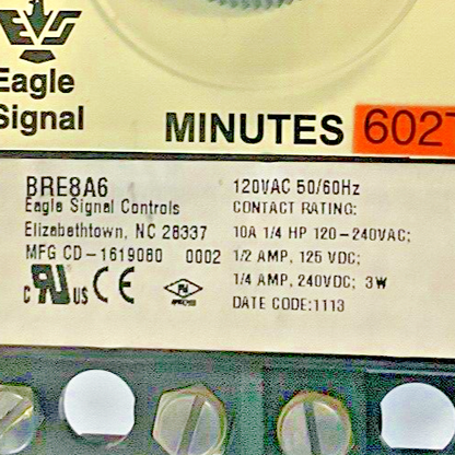 EAGLE SIGNAL BRE8A6 RESET TIMER 120VAC 50/60HZ1