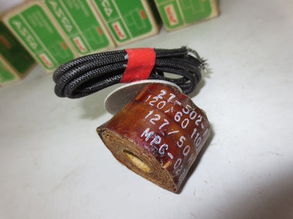 ASCO 27-502-1-D SOLENOID VALVE COIL - 110-120V, 50-60Hz - NEW SURPLUS in BOX2