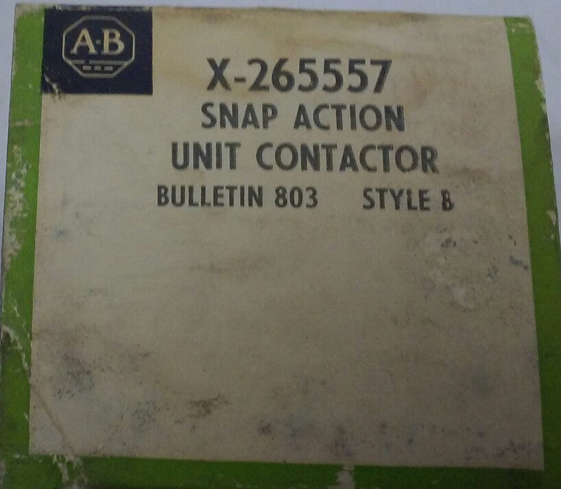 ALLEN BRADLEY X-265557 Snap Action Unit Contactor (NEW IN BOXPD2