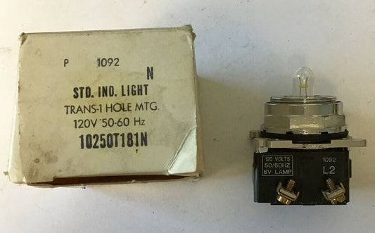 CUTLER HAMMER/ EATON 10250T181N PILOT LIGHT 120V 50/60HZ0