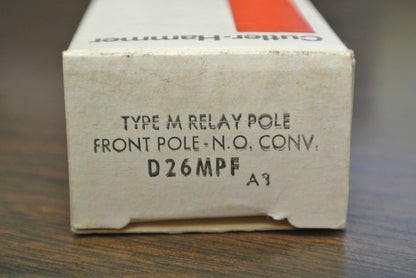 CUTLER-HAMMER D26MPF TYPE M RELAY, FRONT POLE / N.O. / NEW SURPLUS1