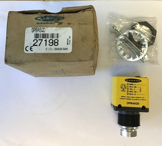 BANNER OPBA5QD SENSOR POWER BLOCK 130VAC 50/60HZ0