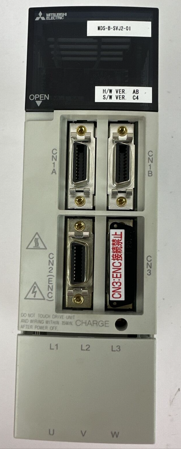 MITSUBISHI MDS-B-SVJ2-01 SERVO DRIVE UNIT OUTPUT 1.2A 3PH 170V INPUT 200-230V0