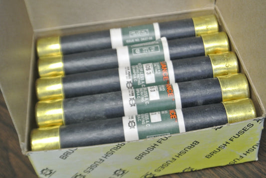 BOX of 10 / RELIANCE KOS3 ONE-TIME CLASS K5 FUSE / 600V / 3A / NEW SURPLUS0