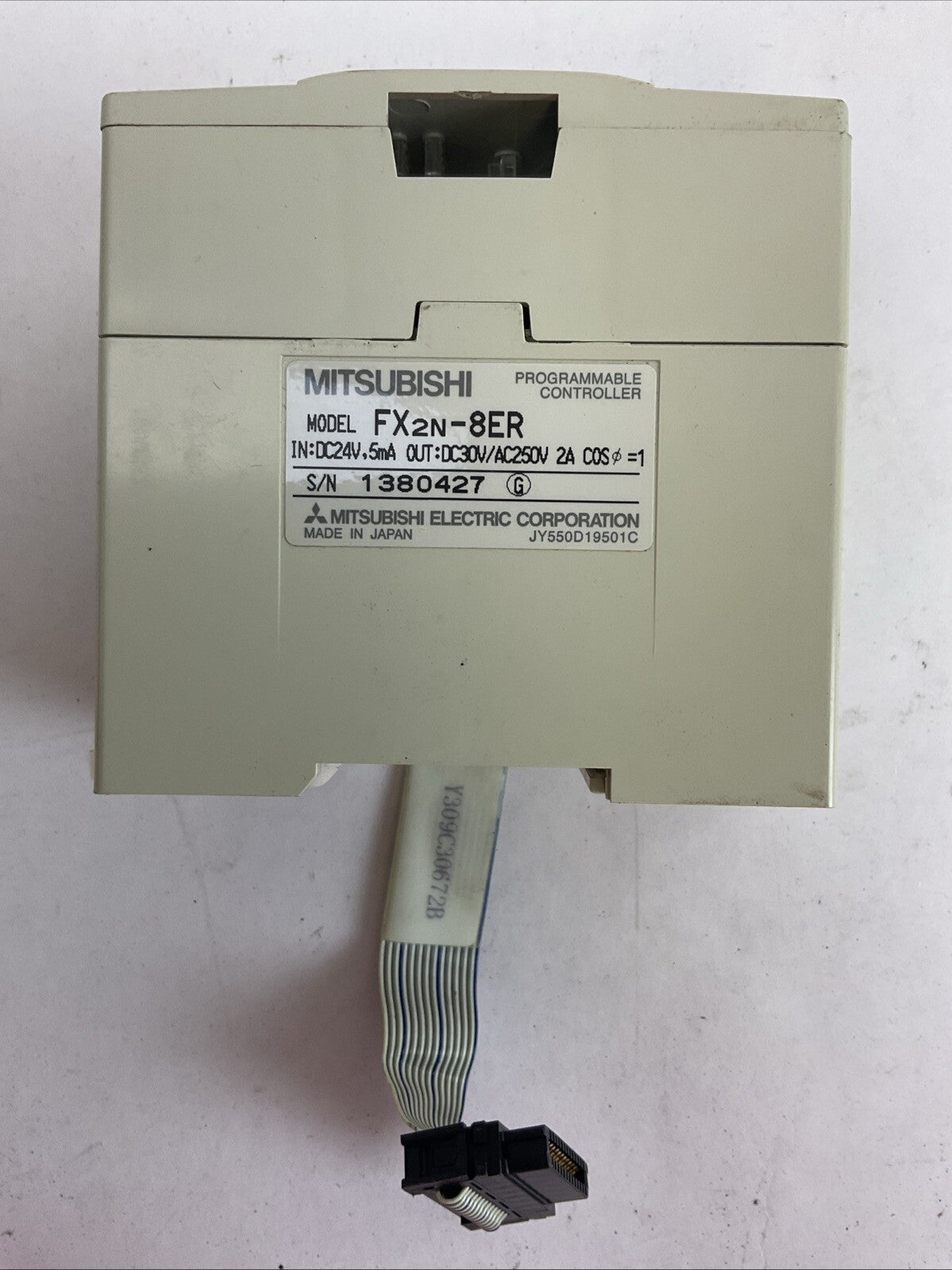MITSUBISHI FX2N-8ER PROGRAMMABLE CONTROLLER OUT 30VDC 250VAC 2A IN 24VDC .5mA1