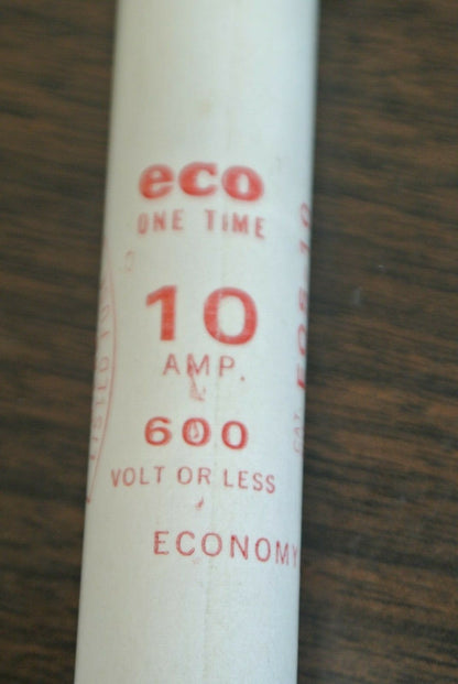 LOT of 9 / ECO / ECONOMY EOS10 ONE-TIME FUSE / 10A / 600V NEW SURPLUS3