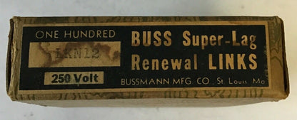 BUSSMANN LKN 12 SUPER-LAG RENEWAL LINKS 250 VOLT ****LOTOF100****1