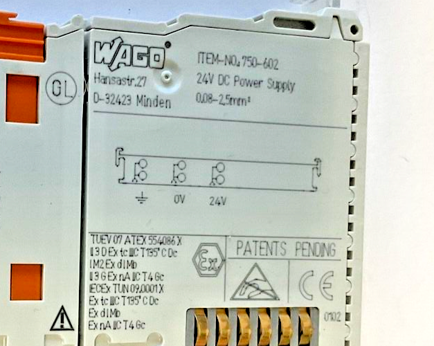 WAGO 750-602(2) DC POWER SUPPLY 24VDC / 750-600(2) END MODULE ***LOTOF4***2