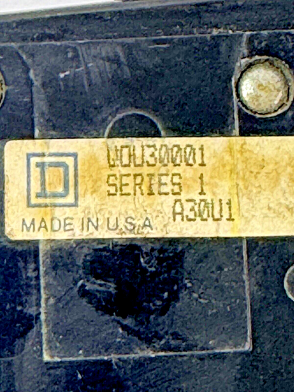 SQUARE D - QOU30001 - CIRCUIT BREAKER - 3 POLE/125 A/240 VAC/TYPE QOU **READ DES10