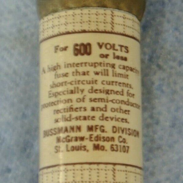 LOT of 4 / BUSS KAC15 RECTIFIER FUSE / 15A / 600V / NEW SURPLUS / KAC-152