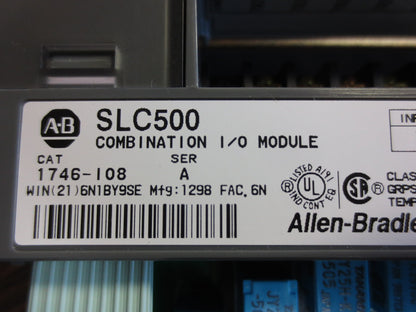ALLEN-BRADLEY 1746-IO8 SLC500 COMBINATION I/O MODULE Ser. A - CLEAN!!!1