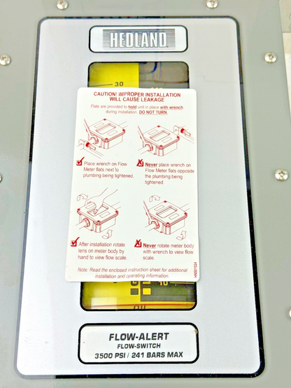 HEDLAND - H801A-030-F1 - FLOW METER - 3500psi, 1-1/4NPT, 3-30GPM, FLOW ALERT4