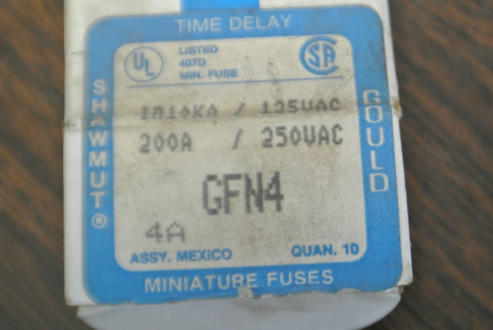 LOT of 9 / GOULD GFN4 TIME-DELAY FUSES / 4A / 250VAC / NEW SURPLUS3