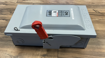 SIEMEN HF362N FUSIBLE SAFETY SWITCH 600VAC 50HP 600VDC 30HP 60A3