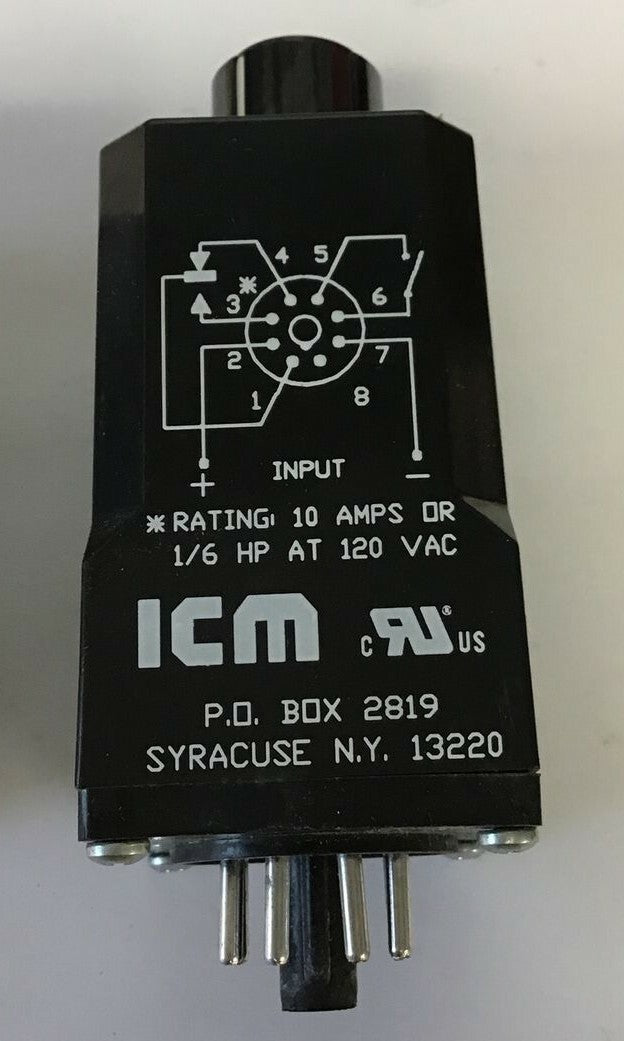 ICM BDR115A21X180 TIMING RELAY 10A 1/6HP 120VAC 3