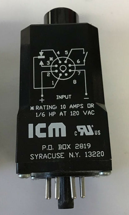 ICM BDR115A21X180 TIMING RELAY 10A 1/6HP 120VAC 3