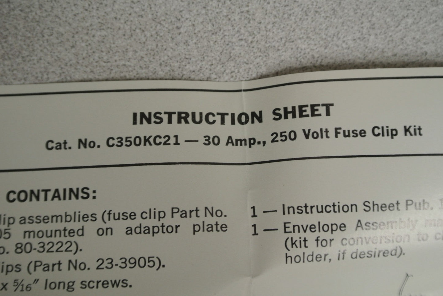 LOT of 4 SETS / CUTLER-HAMMER FUSE CLIP KITS / NEW SURPLUS 5