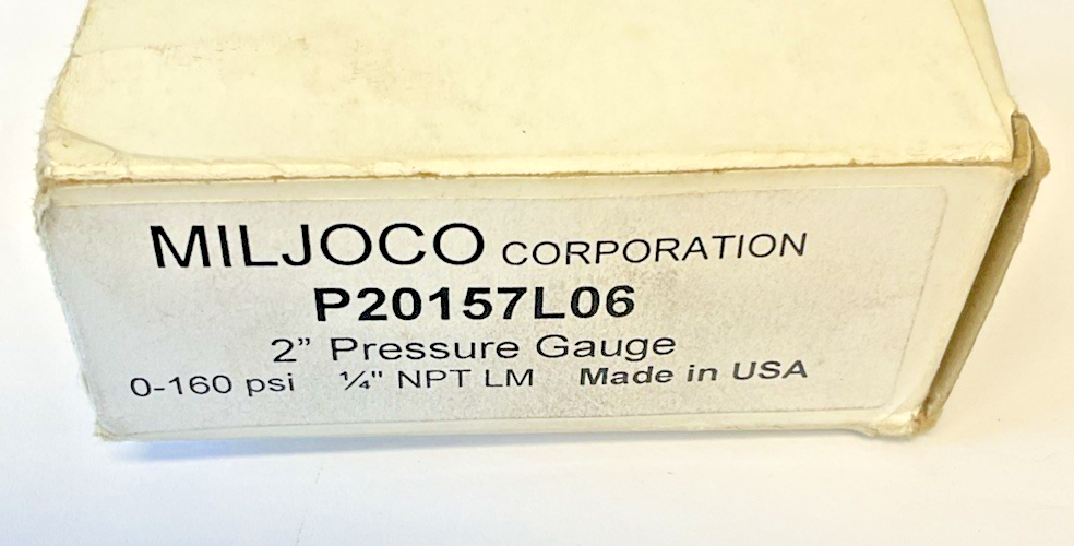 MILJOCO P20157L06 2" PRESSURE GAUGE 0-160PSI 6GKP51
