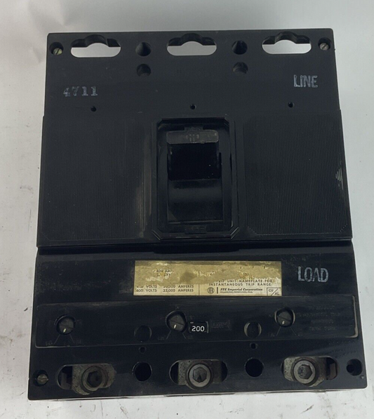 ITE JL3-F400 CIRCUIT BREAKER FRAME 200A 600VAC 125/250VDC 3POLE0