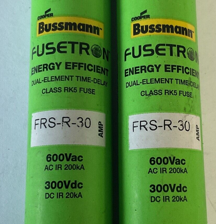 BUSSMANN FRS-R-30 FUSE 600VAC 300VDC RK5****LOTOF2****1
