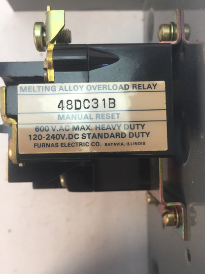 FURNAS 48DC31B THERMAL OVERLOAD RELAY IN ENCLOSURE 600VAC 120-240VDC7