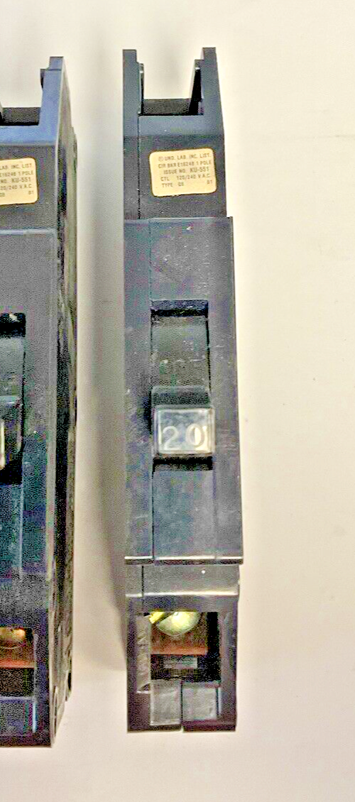 ZINSCO/SYLVANIA QB120 CIRCUIT BREAKER 20A***LOTOF4***1